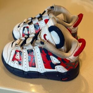 Nike Air More Uptempo TD White Red Blue Void Camo Toddler shoes